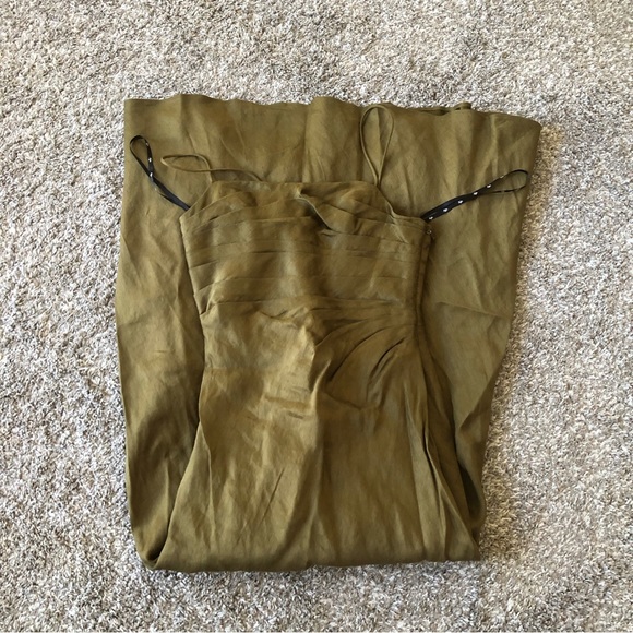 Aje Clarice Draped Maxi Dress AU10/US6 Deep Olive - Picture 4 of 7